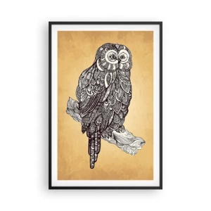 Pôster com moldura preta - Ornamentos intrincados de sabedoria - 61x91 cm