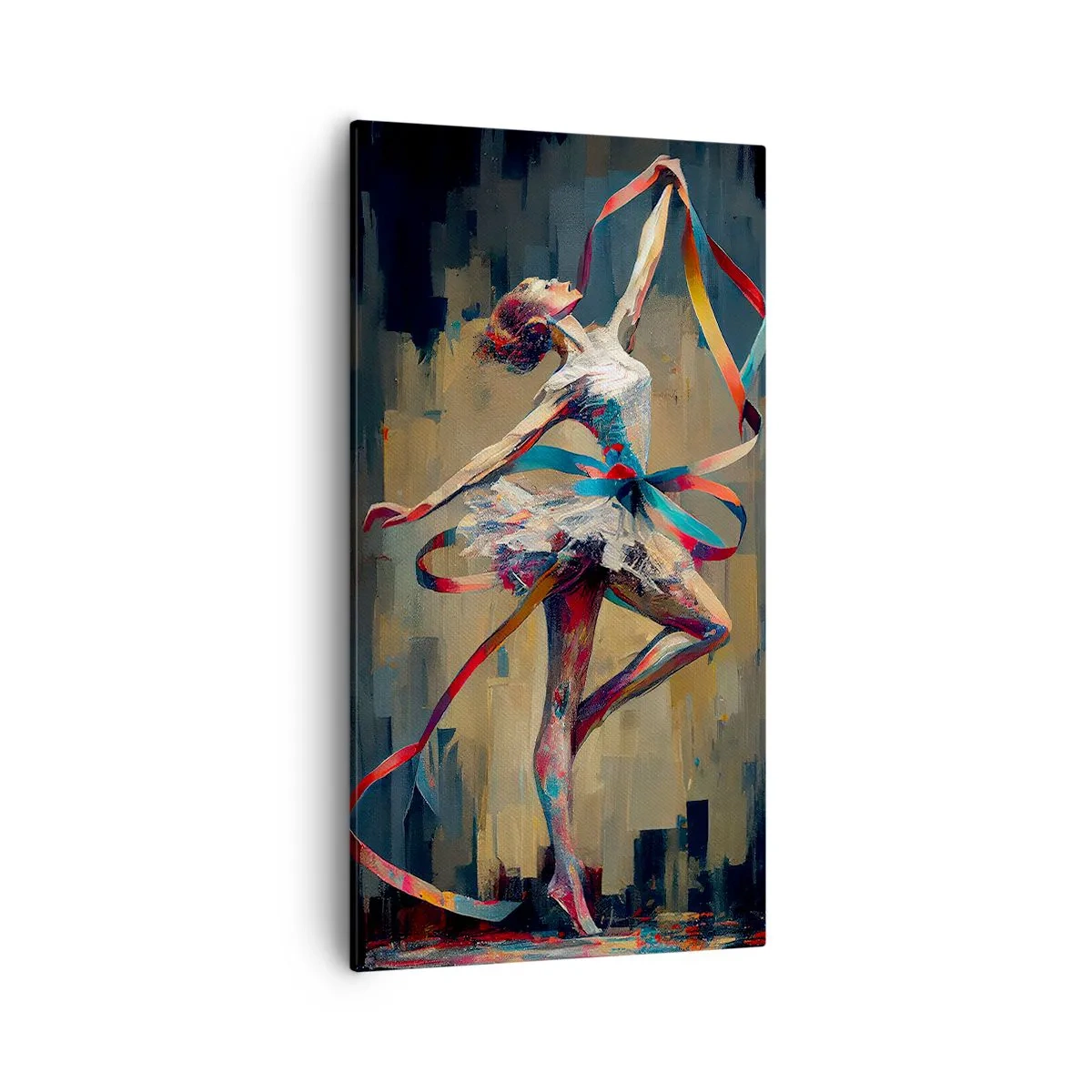 Quadro em tela - Dança da fita - 55x100 cm