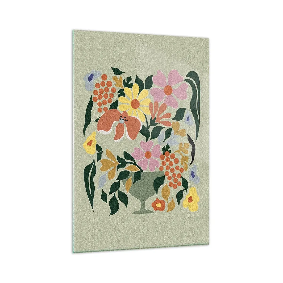 Quadro em vidro - Um buquê cheio de vida - 80x120 cm