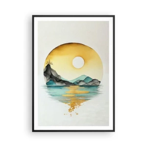 Pôster com moldura preta - No círculo da beleza - 70x100 cm