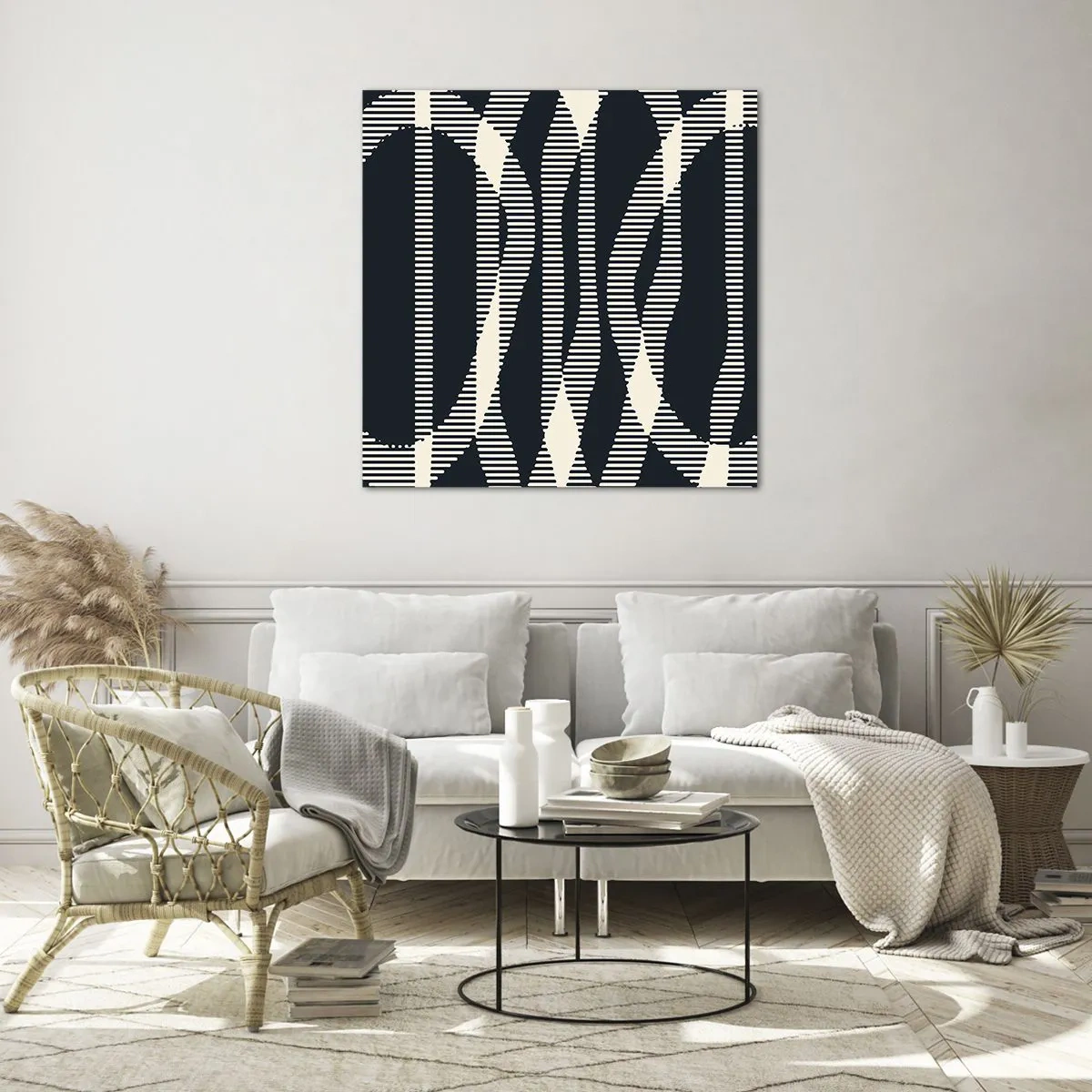 Quadro em vidro - Uma tentativa de quebrar a escuridão - 30x30 cm