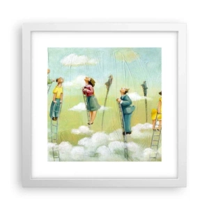 Pôster em moldura branca - Por trás do seu sonho - 30x30 cm