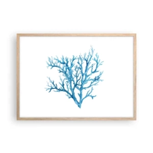 Pôster com moldura de carvalho claro - Filigrana náutica - 70x50 cm