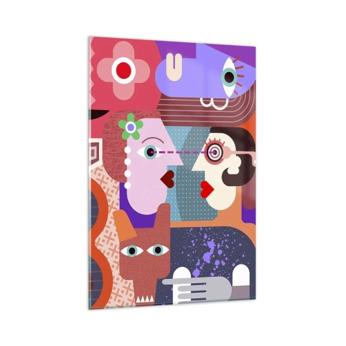 Quadro em vidro - Olho no olho - 80x120 cm