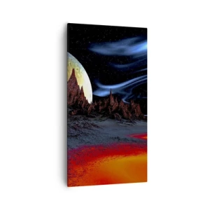 Quadro em tela - Mundo desconhecido - 55x100 cm