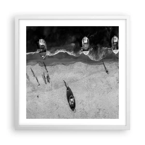 Pôster em moldura branca - Ainda na costa… - 50x50 cm