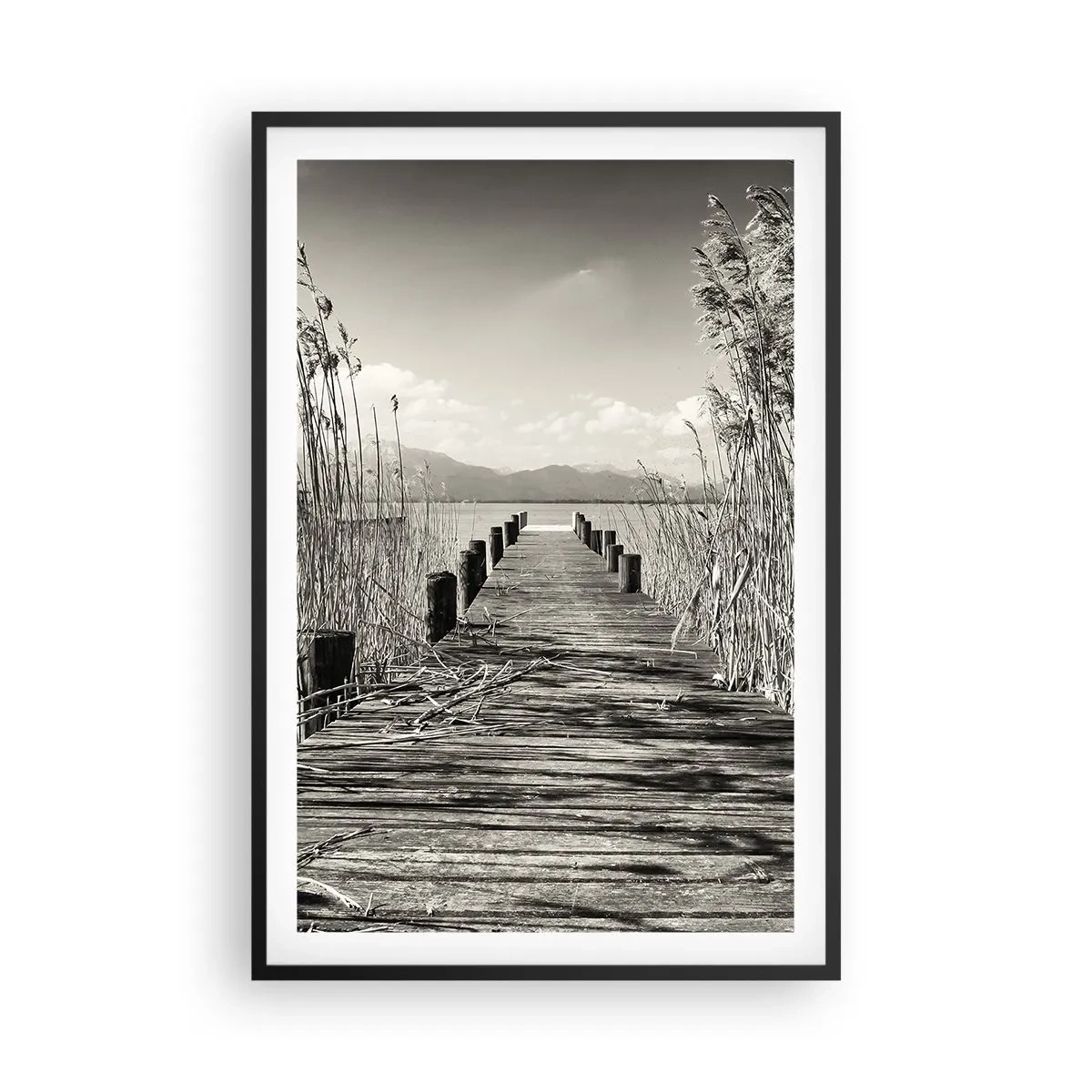 Pôster com moldura preta - No silêncio da relva - 61x91 cm