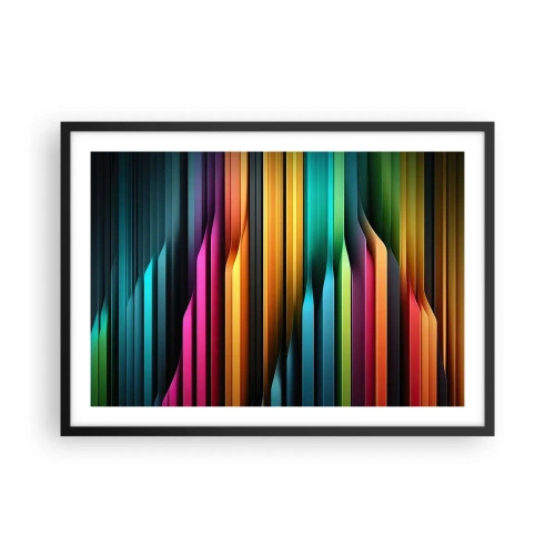 Pôster com moldura preta - Um órgão de luz - 70x50 cm