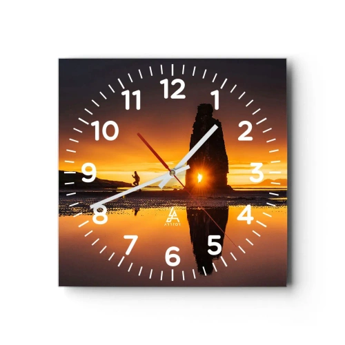 Relógio de parede - Relógio em vidro - Só você e a natureza - 40x40 cm