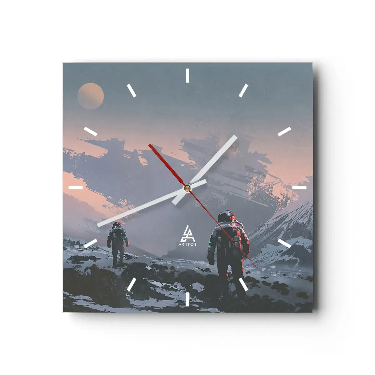 Relógio de parede - Relógio em vidro - Sob uma estrela desconhecida - 40x40 cm