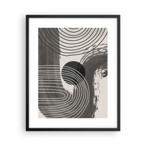 Pôster com moldura preta - O oval vence - 40x50 cm