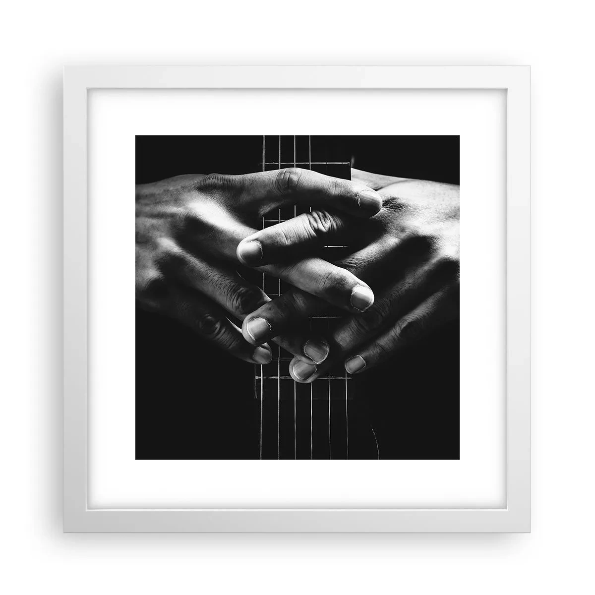 Pôster em moldura branca - Oração do artista - 30x30 cm