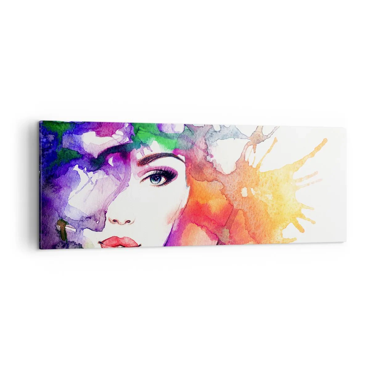 Quadro em tela - Com a cabeça nas nuvens - 140x50 cm