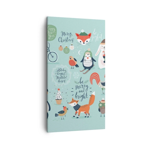 Quadro em tela - Que seja sempre Natal! - 45x80 cm