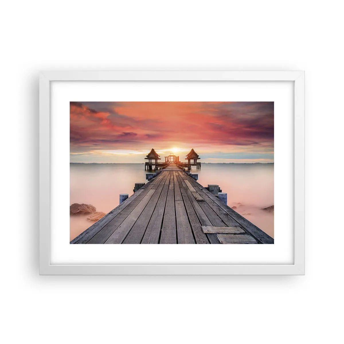 Pôster em moldura branca - De oeste para leste - 40x30 cm