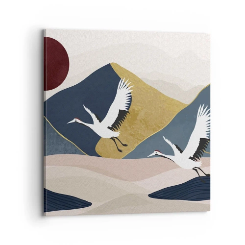 Quadro em tela - E o dia acaba novamente - 70x70 cm