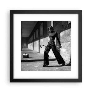 Pôster com moldura preta - Elegância urbana - 30x30 cm