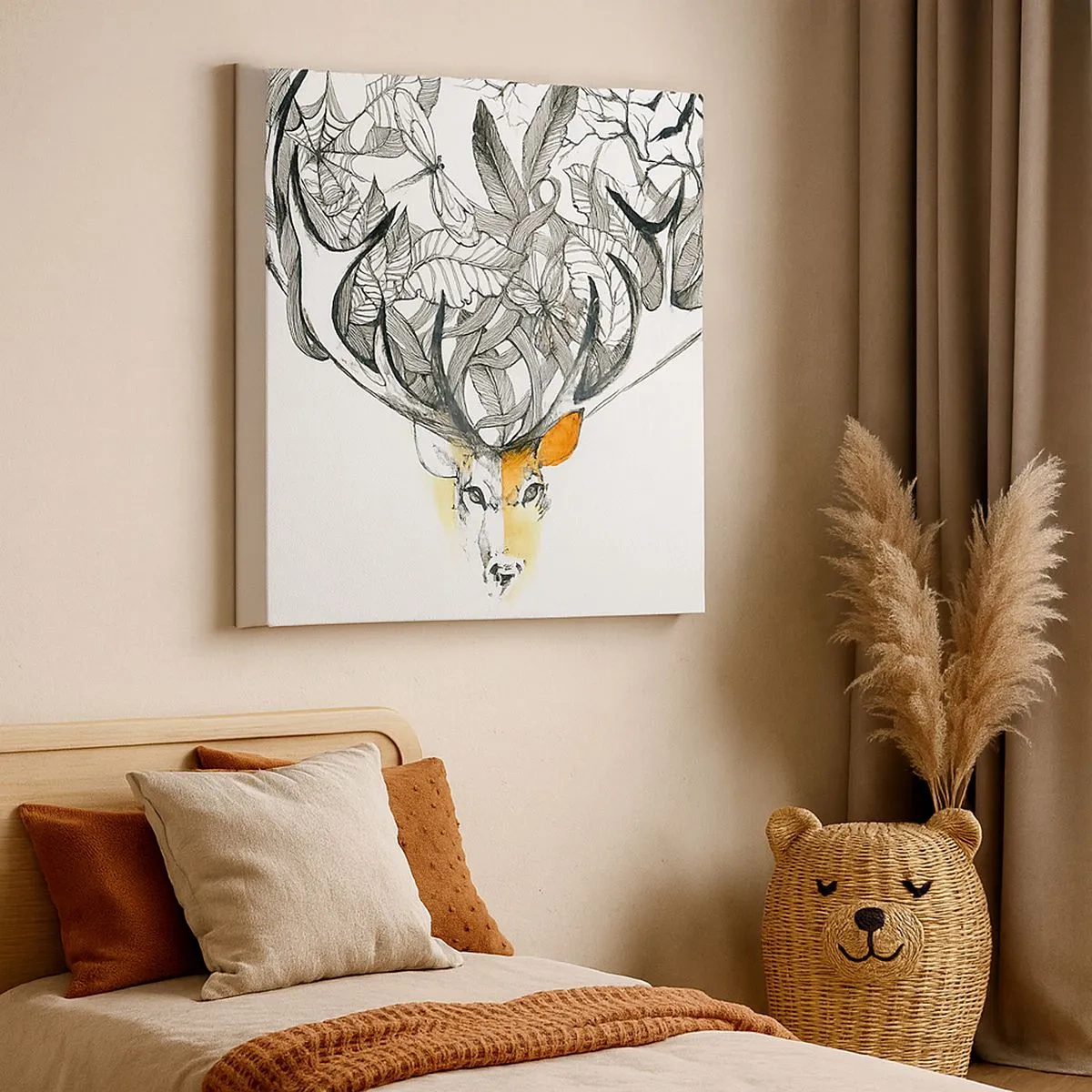 Quadro em tela - Chifres da abundância - 30x30 cm