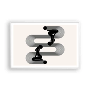 Pôster em moldura branca - Simetria sensual - 91x61 cm