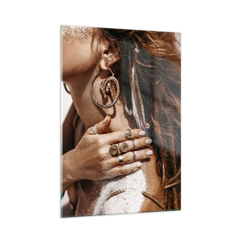 Quadro em vidro - A rainha da praia selvagem - 50x70 cm