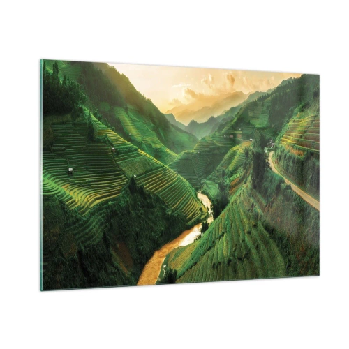 Quadro em vidro - Vale vietnamita - 100x70 cm