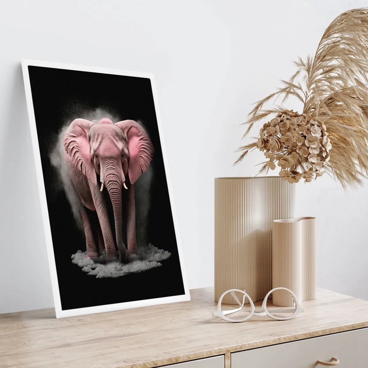 Pôster - Não pense em um elefante rosa! - 40x50 cm