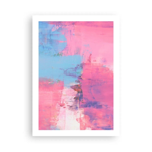 Pôster - Rosa, azul e uma pitada de luz - 50x70 cm