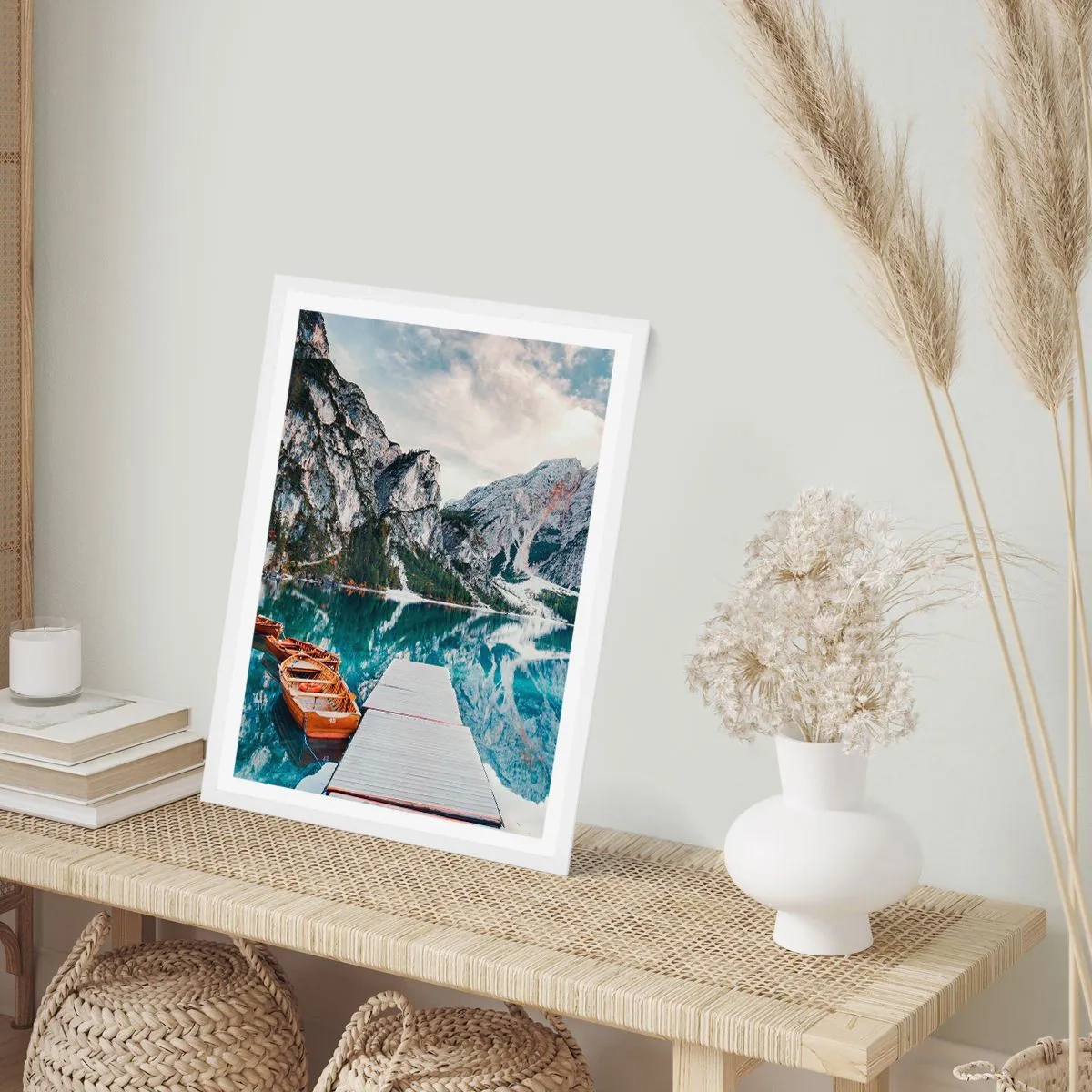 Pôster em moldura branca - Vamos mostrar-lhe a beleza - 50x70 cm