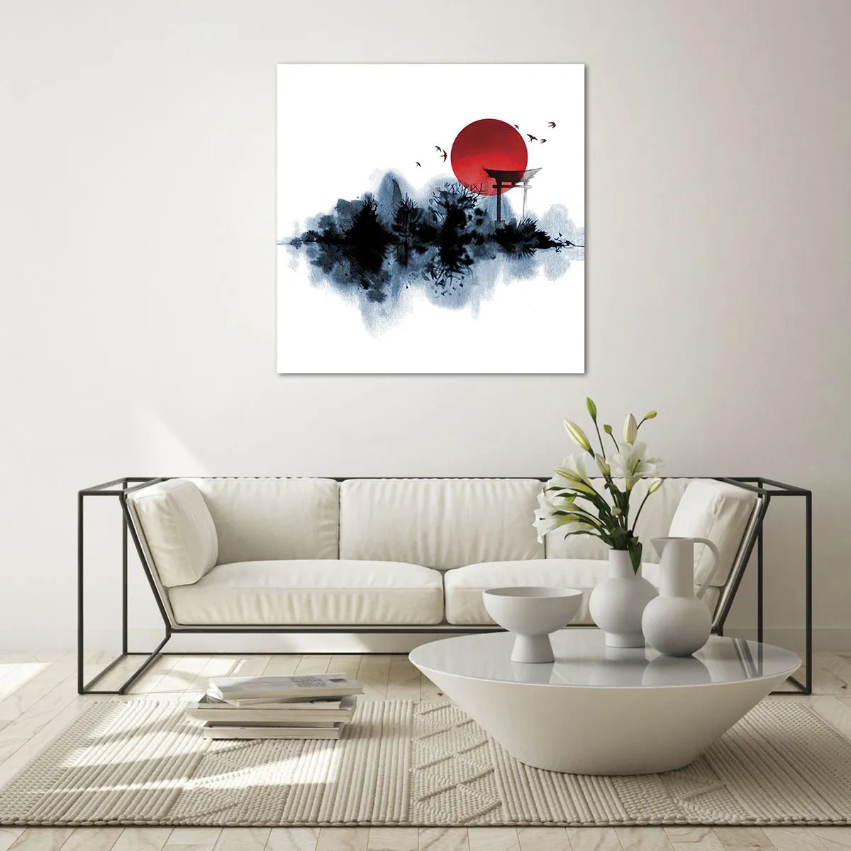 Quadro em vidro - Vista japonesa - 30x30 cm