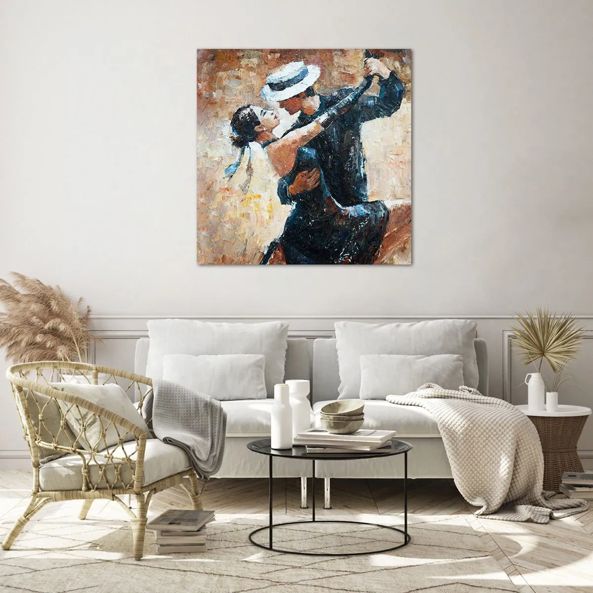 Quadro em vidro - A la Rudolf Valentino - 60x60 cm