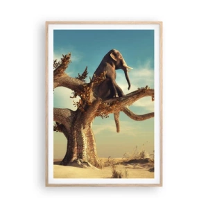 Pôster com moldura de carvalho claro - Um novo ponto de vista - 70x100 cm