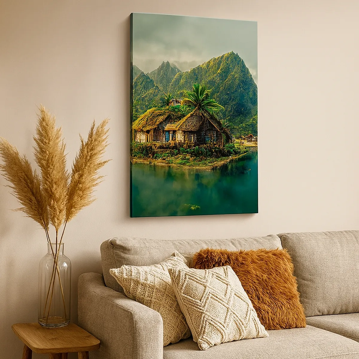 Quadro em tela - Paraíso Tropical - 50x70 cm