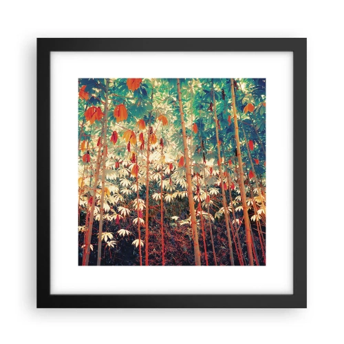 Pôster com moldura preta - A vida secreta das folhas - 30x30 cm