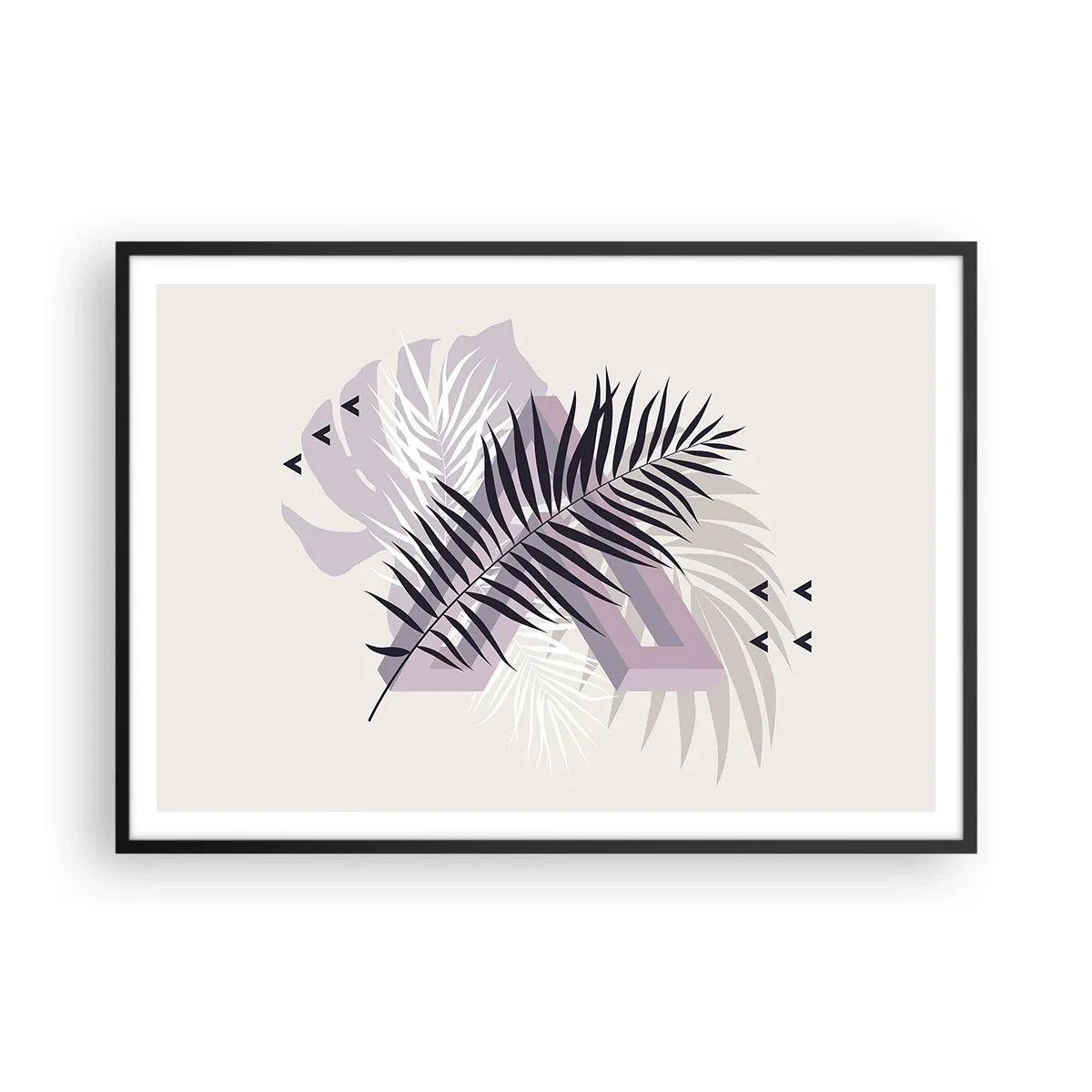 Pôster com moldura preta - A sombra de uma sombra - 100x70 cm