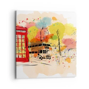 Quadro em tela - A cidade da variedade - 70x70 cm