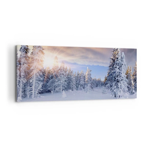 Quadro em tela - Espetáculo de neve da natureza - 120x50 cm