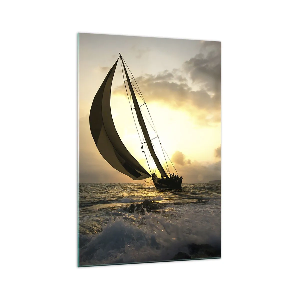 Quadro em vidro - Com o vento e contra o vento - 70x100 cm