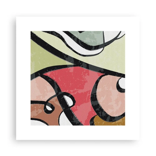 Pôster - Piruetas entre cores - 30x30 cm