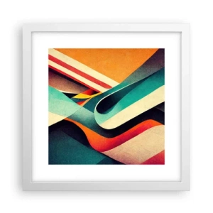 Pôster em moldura branca - Composição intensa - 30x30 cm