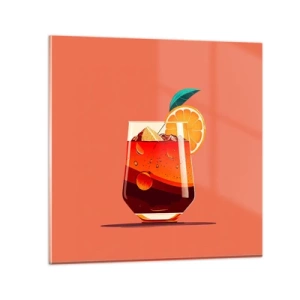 Quadro em vidro - Refresco de verão - 30x30 cm