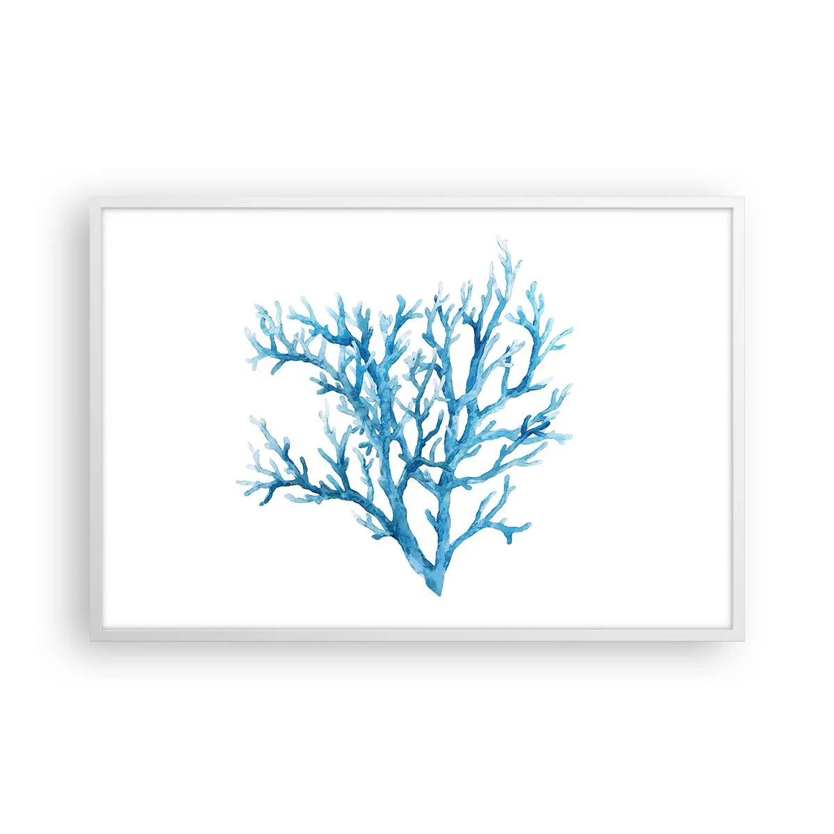 Pôster em moldura branca - Filigrana náutica - 91x61 cm