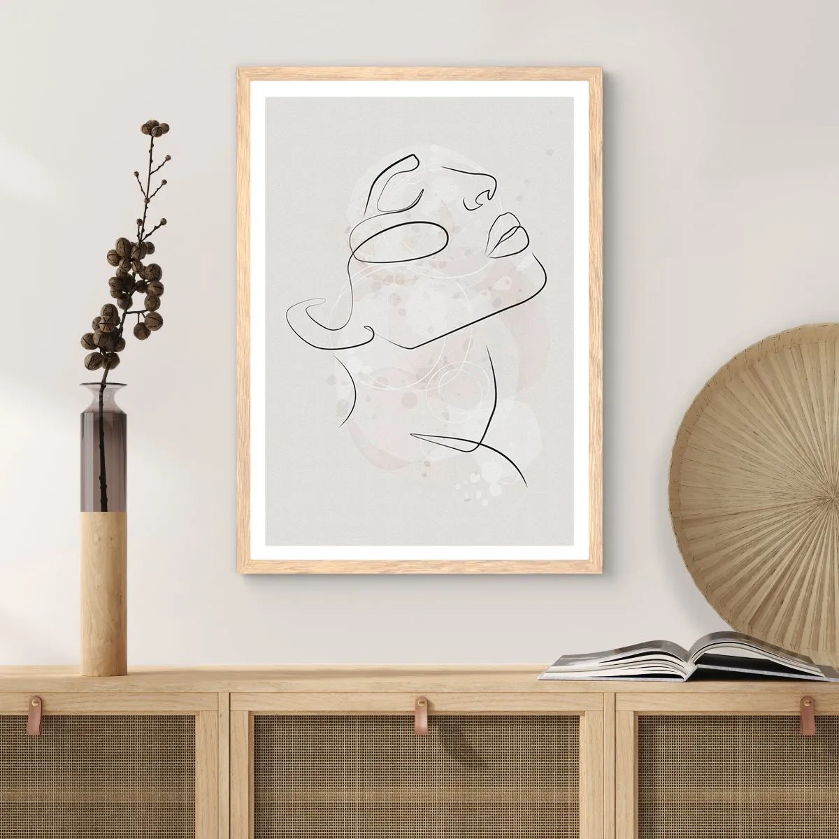 Pôster com moldura de carvalho claro - Esboço de um sonho - 61x91 cm