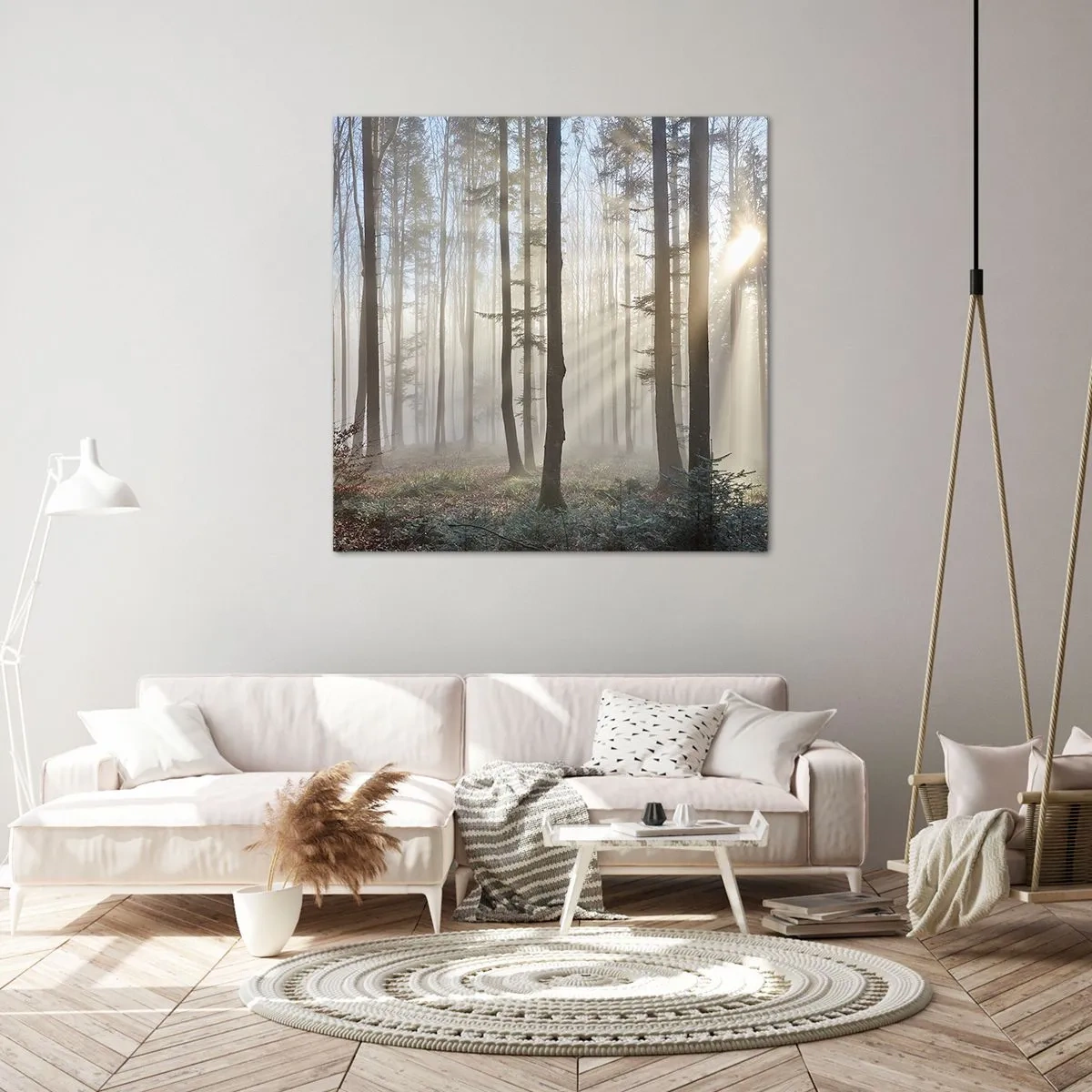 Quadro em tela - O nevoeiro também acordou - 40x40 cm