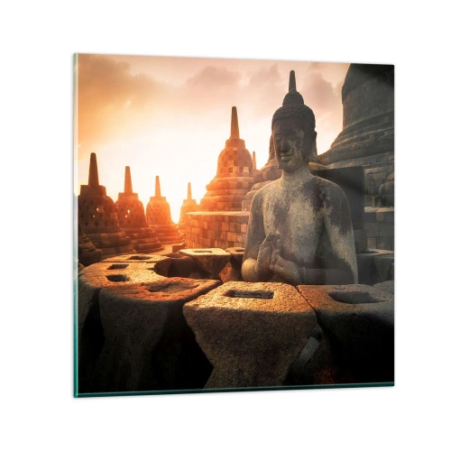 Quadro em vidro - Clima de grande sabedoria - 60x60 cm