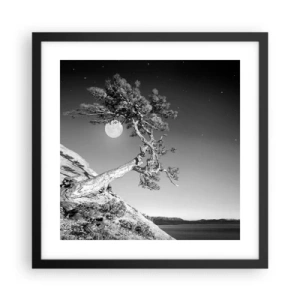 Pôster com moldura preta - Guerreira vitoriosa - 40x40 cm