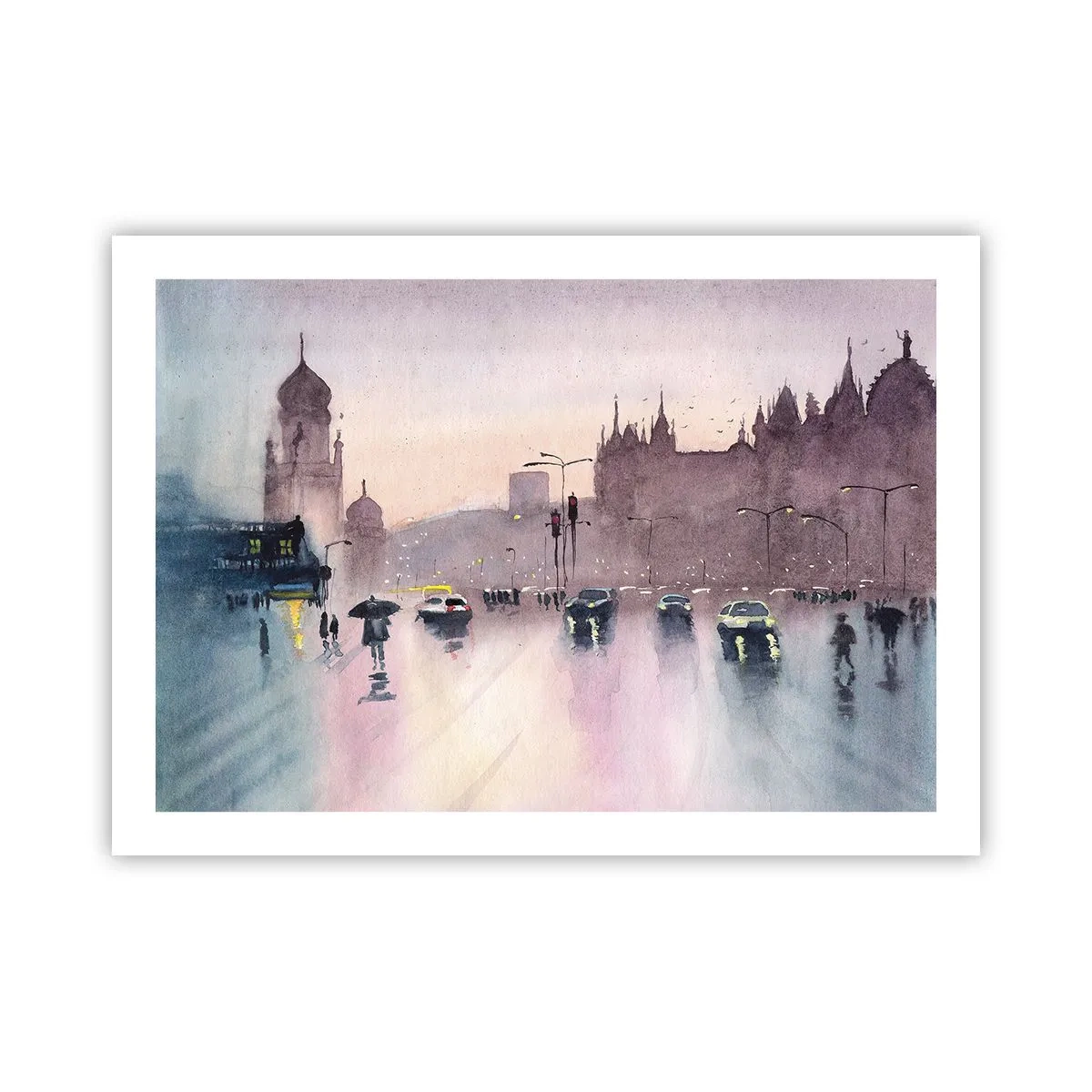 Pôster - Na névoa chuvosa - 70x50 cm