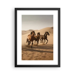 Pôster com moldura preta - Livre como o vento - 30x40 cm