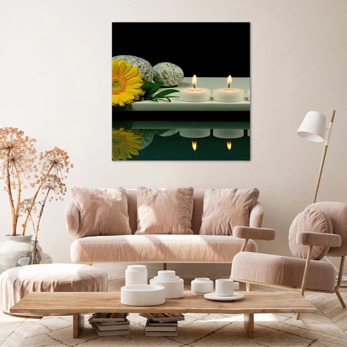 Quadro em tela - Acalmando os sentidos - 70x70 cm