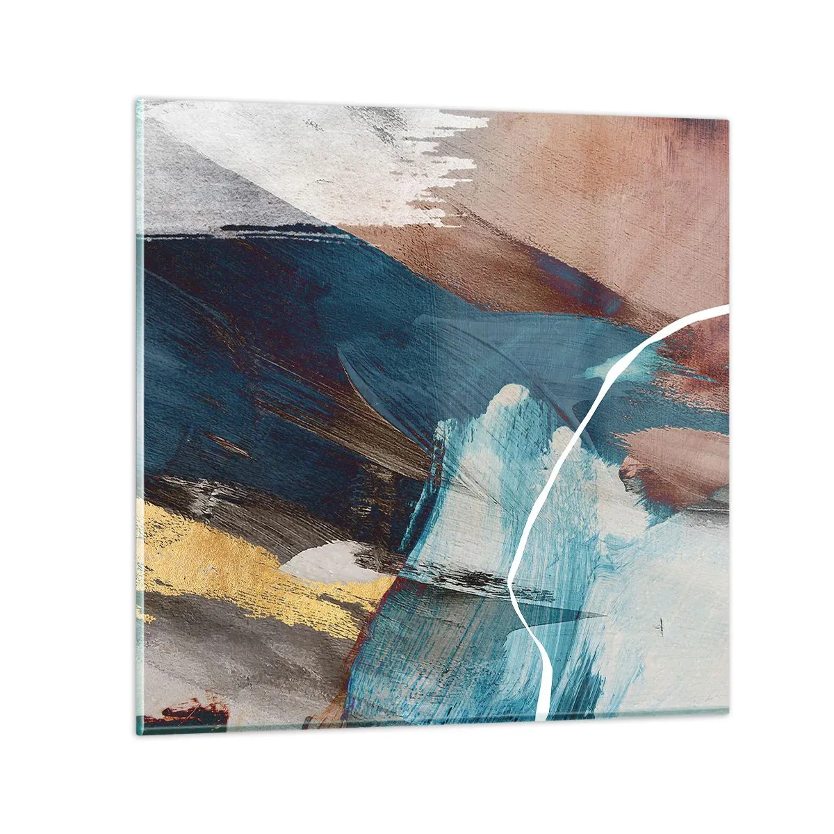 Quadro em vidro - Com elegância e energia - 30x30 cm