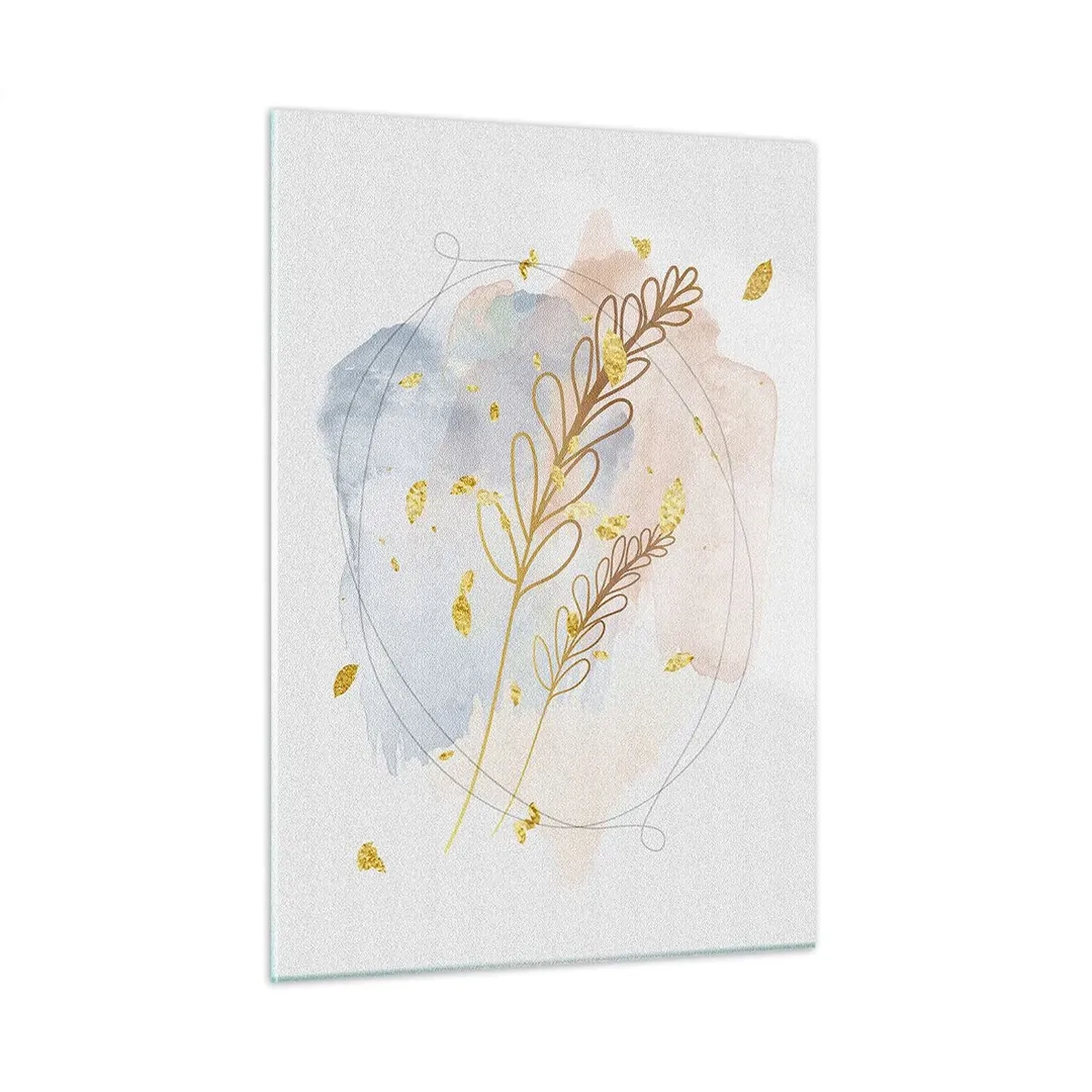 Quadro em vidro - Explosão dourada - 50x70 cm